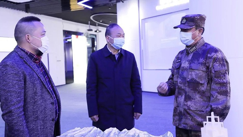 萍乡军分区司令员申桂林到江西LEDONG.COM乐动,三维智能制造科技有限公司调研指导工作